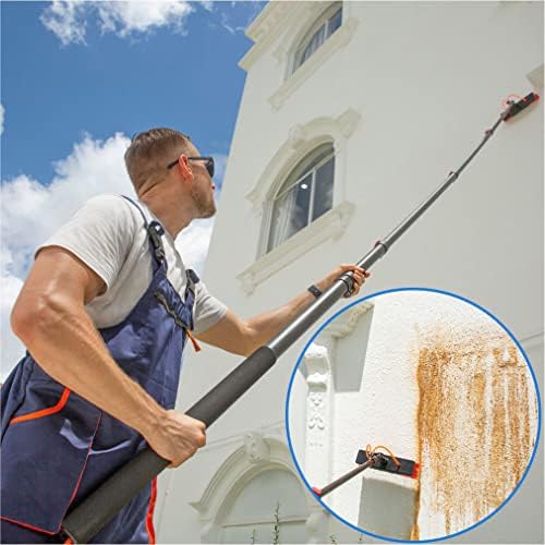 Glass Cleaning Brush Home Water Fed Telescopic Pole Kit Solar Panel Brush Rotating for Photovoltaic PanelAbreli 3.6-10.8m Window Cleaning Telescopic Pole Water Fed Kit Extendable Window Cl