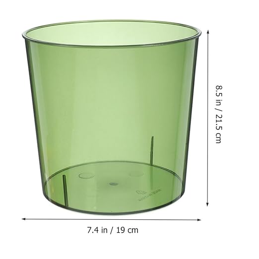Cabilock 2pcs Clear Practical Garbage Container Slim Office Trash Can for Bathroom Kitchen and Bedroom Reusable Transparent Waste Basket