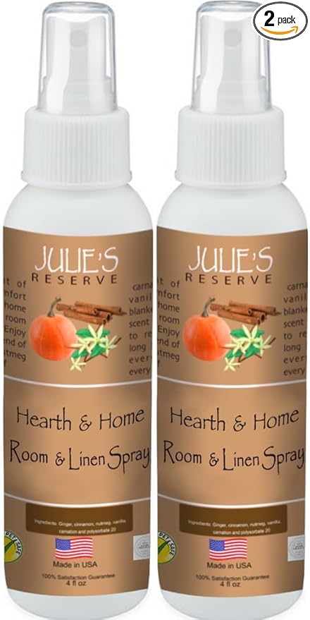 2 Pack Hearth &amp Home Room and Linen Spray Autumn Pumpkin Spice Latte 4 Fl Oz