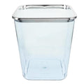 STOBOK Clear Trash Can Square Wastebasket Large Garbage Bin Decorative Rubbish Can Wastepaper Container 1.5L for Home Office Bathroom Bedroom Kitchen