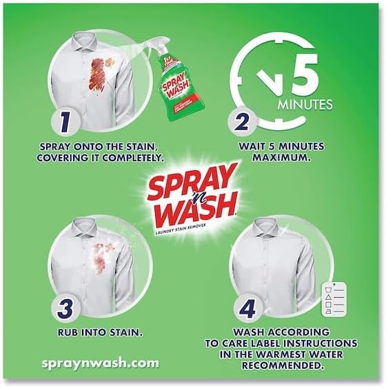 Spray'n Wash 00230 Stain Remover 22 oz Spray Bottle 12/Carton