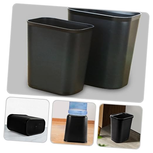 Thickened Plastic Trash Can Wastebasket for Home Bathroom Bedroom Office Hotel Opening Garbage Bin with Simple Design Practical Narrow Rectangular Container for Neat Living Spaces
