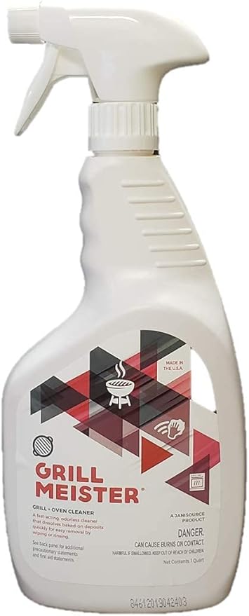 GrillMeister Grill Grate Barbeque &amp Oven - Heavy Duty Cleaner/Degreaser - Quart (Case of 12)
