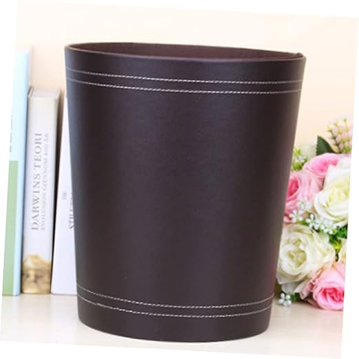 ABOOFAN 1Pc Round Waste Basket Trash Can for Office Living Room Stylish Garbage Recycling Container Practical Waste Storage