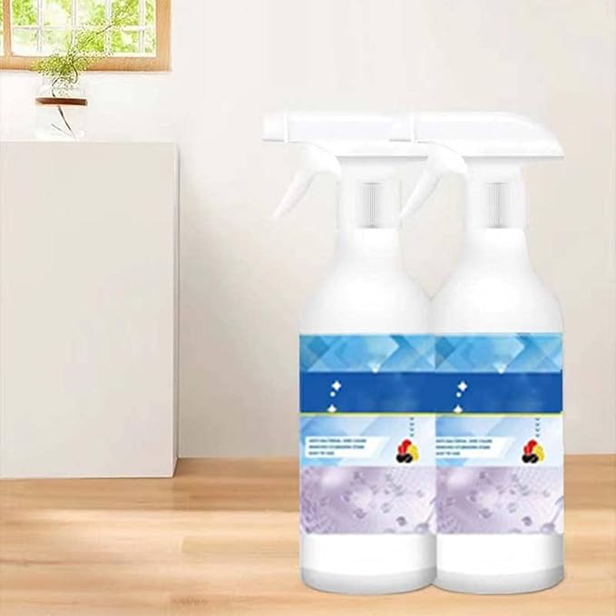 Multi-Effect Degreasing &amp Stain Removal Agent Heavy Duty Kitchen Degreaser Spray Fast-Acting All-Purpose Cleaners Dissolve Grease &amp Oil Stains For Bathroom Glass Car Interior (2PC)