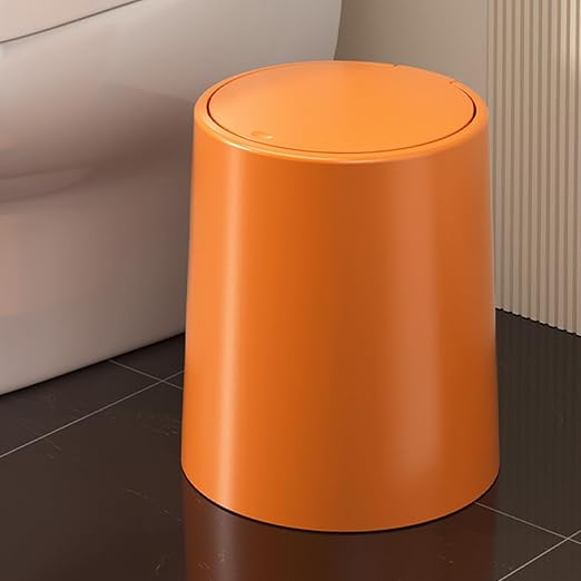 TOYANDONA Double Compartment Press-top Trash Can with Lid Large Plastic Wastebasket for Kitchen and Bathroom Sturdy Dual Bin Garbage Container for Home and Office Use