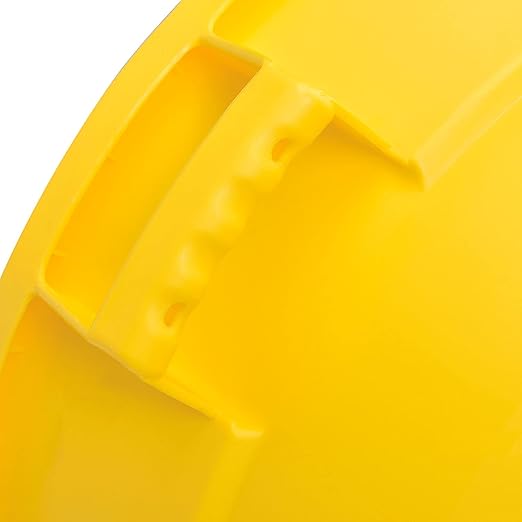 Global Industrial Commercial Round Trash Can 20 Gallon Capacity Plastic Garbage Can Indoor and Outdoor Utility Trash Can Yellow 19 W x 22-1/2H No Lid