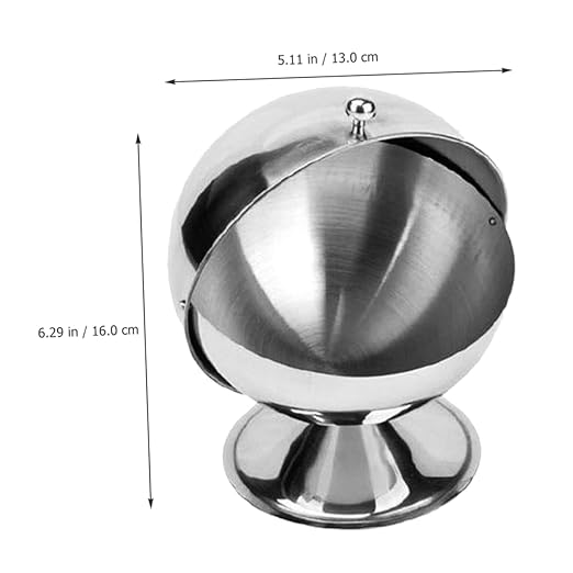 VALICLUD Stainless Steel Mini Desk Trash Can with Lid Reusable Wastebasket for Office Bedroom Kitchen Household Garbage Bin for Small Trash Storage
