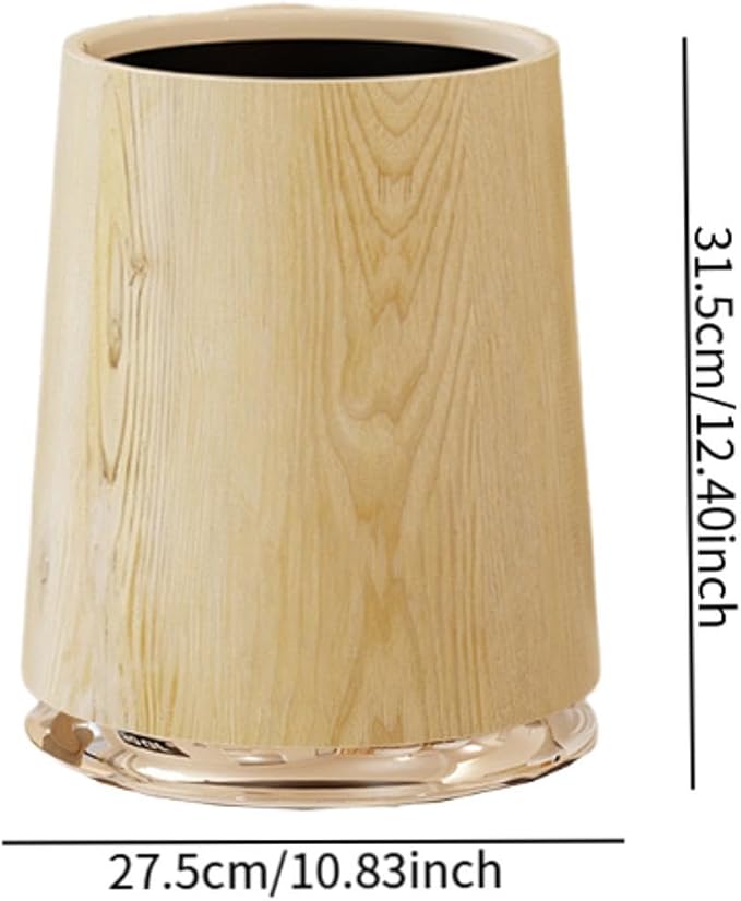 Yajuyi Trash Can Dustbin Kitchen Dust Bin Wastebasket for Bathroom Laundry Room Kitchen 27.5cmx27.5cmx31.5cm