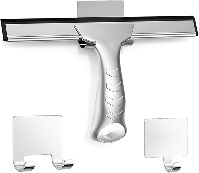 Stainless Steel 10'' INCH Window Glass Wiper Mirror Scraper Car Hotel Cleaning Tool(SLIVER)