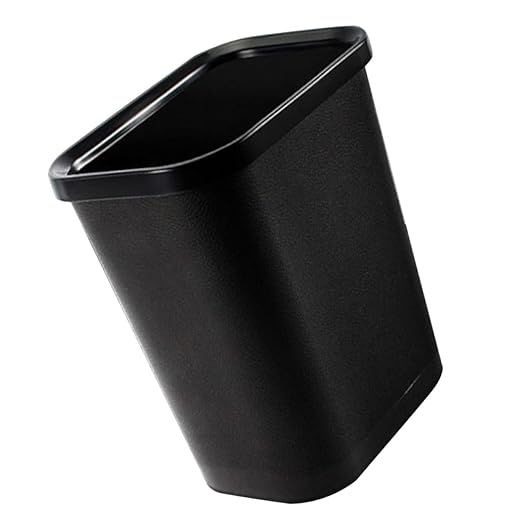 Plastic Garbage Container Bin for Kitchen Bathroom Office Space-Saving Wastebasket and Easy to Clean Rubbish Can for Home Use
