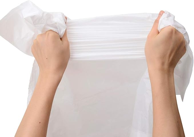 8 Gallon Medium Trash Bags White Kitchen Garbage Bags Plastic Wastebasket Trash Can Liners for Home and Office Bins 220 Count