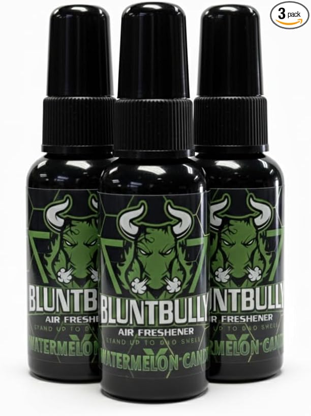 Blunt Bully Air Freshener (Watermelon Candy) (3 Pack) Premium Oil Based Air Freshener Spray. Long-Lasting Room Bathroom Office &amp Car Scent | Eliminates Odors from Smoke Pets &amp More