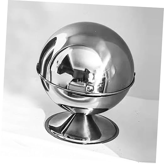 Stainless Steel Mini Trash Can with Lid Compact Covered Wastebasket for Office Bedroom and Kitchen Stylish Indoor Garbage Bin for Small Spaces