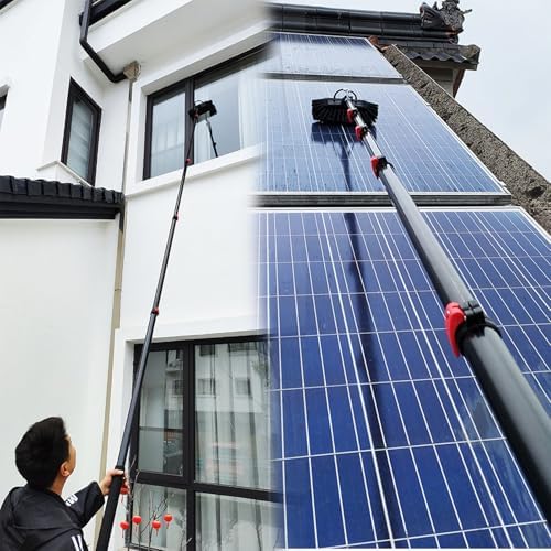 3.6-12m High Cleaning Telescopic Pole Telescopic Window Cleaner Extendable Greenhouse Roof Cleaner for Glass Wall Photovoltaic Panel Cleaning