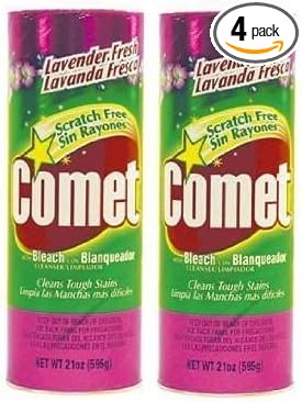 4 Pack Comet Lavender Fresh with Bleach 21 Oz by Comet