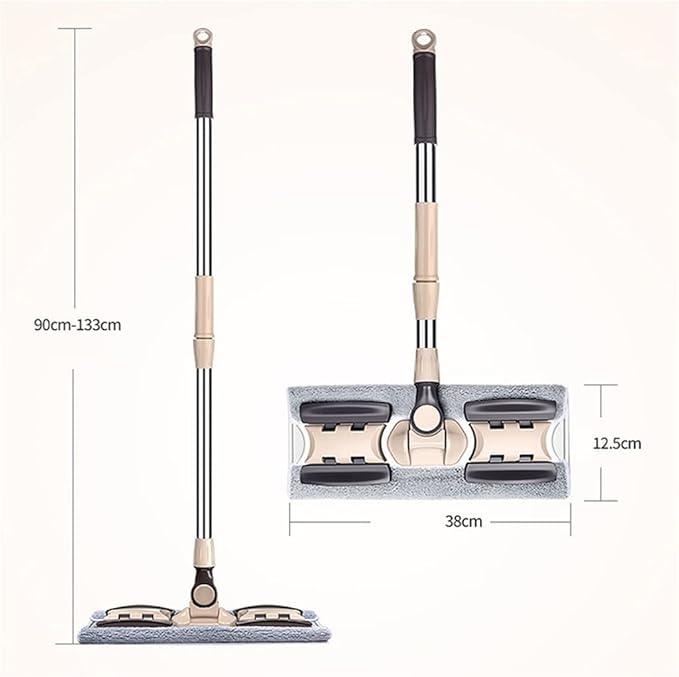 Household Flat Mop Floor Cleaning Mops Bucket Dust Easy Broom Rotating Mopping Oil Adsorption