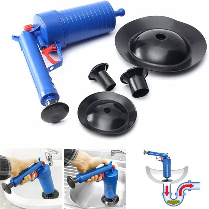 Pipeline Dredge Device Toilet Dredge Pressure Tool With Sucker 4pcs