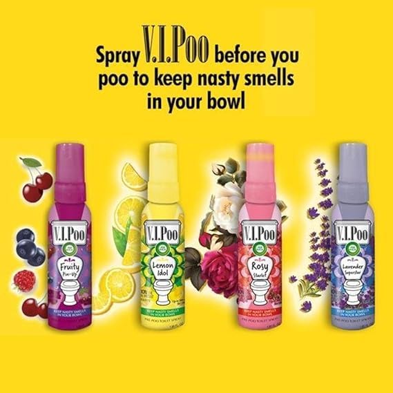 Air Wick V.I.P Toilet Perfume Spray Lemon Idol 1.85oz Air Freshener 6 Pack