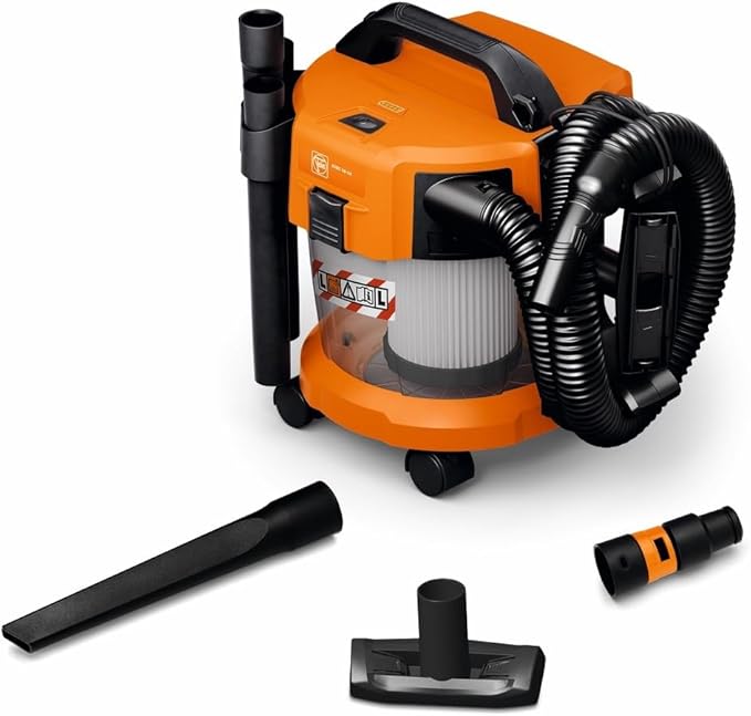 FEIN Wet Dry Vacuum Cleaner AMPShare Li-Ion Battery Cordless Dust Extractor Class L 10 Litres Portable Lightweight Compact Extractor Dustex 10 ASBS L-Class 92604203010