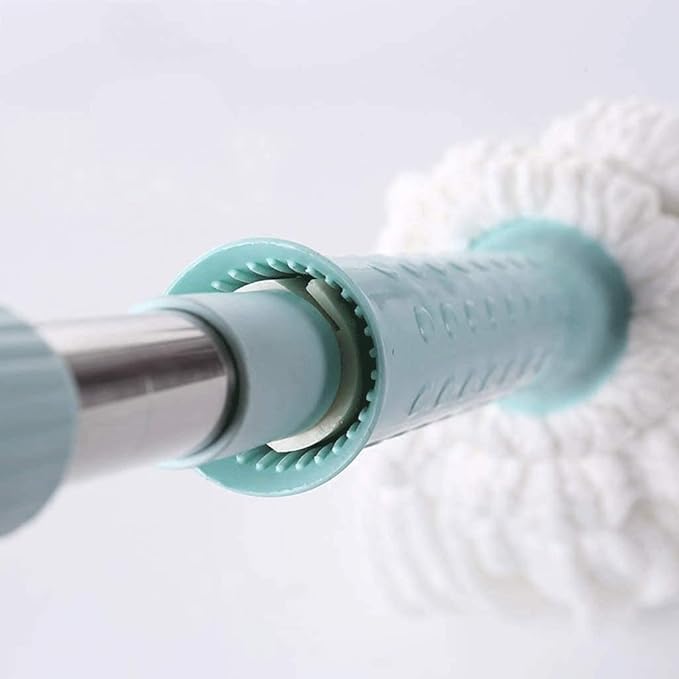 Microfiber Mop Hand Release Washing Mop Floor Cleaning Dust MopsHousehold Stainless Steel Lazy Mop(Blue)