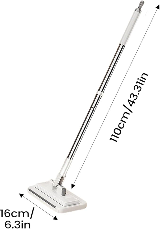 Mini Mop Lazy Mop Compact Floor Care Device Clamp Mops with 2 Reusable Cloths Flat Dust Mops for House WallBathroomCorners