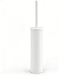 Stainless Steel Toilet Brush and Holder Set Wall Mount Heavy Duty Toilet Bowl Brush Oil Rubbed Matte White Toilet Brush Set with Long Handle for Bathroom and Farmhouse