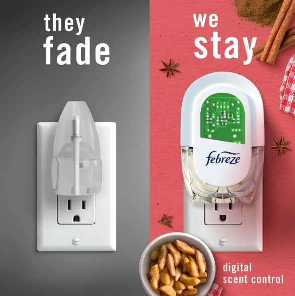 F.e.b.r.e.z.e Odor-Fighting Fade Defy Plug Air Freshener (2) of 0.87 fl oz Refills (Baked Cinnamon Apples)