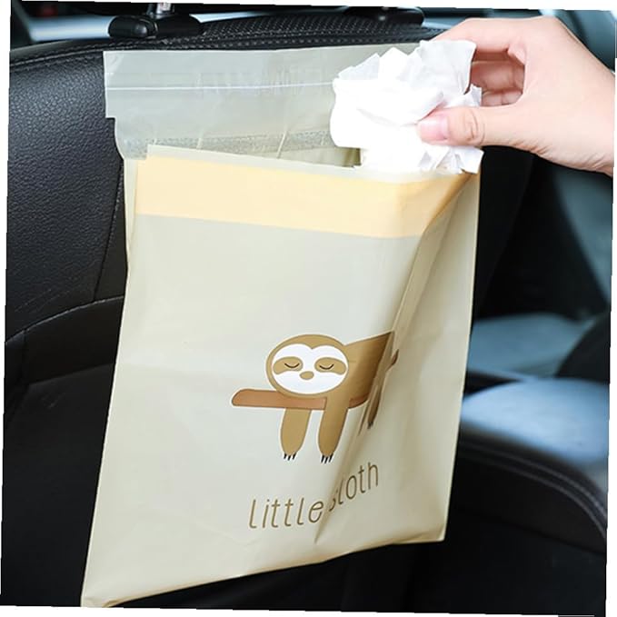 Healifty 60pcs Car Trash Bags Stick Disposable Plastic Bags for Vomit and Garbage Portable and Compact Design for Travel Use