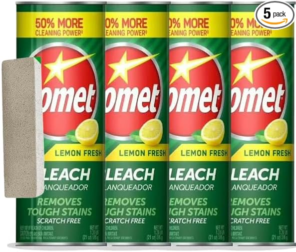 Comet powder lemon Cleaner 21oz with pumic stone