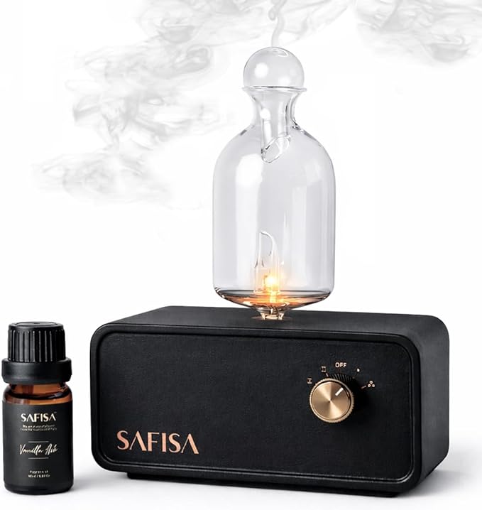 Waterless Essential Oil Diffuser Scent Diffuser for Home 700 Sq. Ft. Portable Waterless Diffuser Nebulizing Cold Air Cordless Diffuser for Large Room Rechargeable Smart Hotel-Style