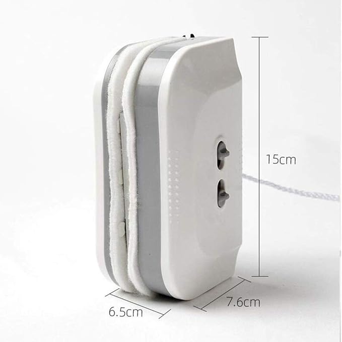 White Double-sided Wipe Window Cleaner for Single Glazing Fit to Thickness Glider Washing Glass Cleaning Brush Tools for