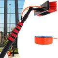 Glass Cleaning Brush Home Water Fed Telescopic Pole Kit Solar Panel Brush Rotating for Photovoltaic Panel12FT-36FT Telescopic Outdoor Window Cleaning Pole Kit - Water Fed Brush &amp Hose Spray