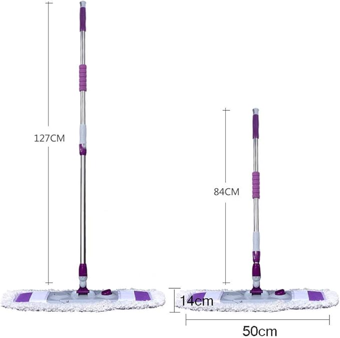 Mop - Microfiber Hardwood Floor Mop Stainless Steel Handle Reusable Flat Mop Pads