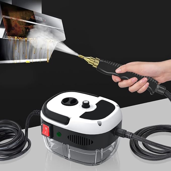 Portable Handheld Steam Cleaner Machine2500W Home Steam Cleaner Lightweight Cleaning MachineWhite High Pressure Steam Cleaner with 2.5M Steam Tube Length100-130 ° C Steam Temperature