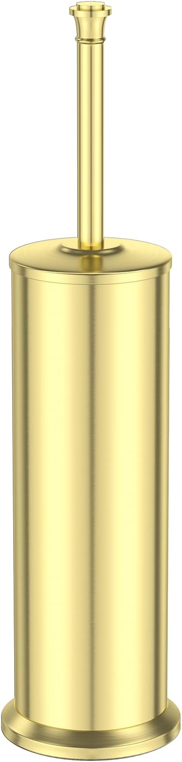 Gold Toilet Brush and HolderLong Handled Gold Toilet Brush for BathroomStainless Steel Heavy Duty Toilet Bowl BrushRemovable Inner BowlDeep Cleaning Dense Bristles Cleaner Brush -Space Saving