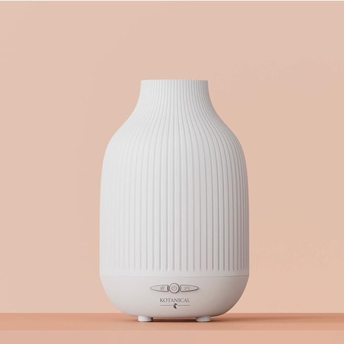 Rechargeable Essential Oil Diffuser – Cordless White Stone Aromatherapy Diffuser with LED Light 250ml Water Tank Portable &amp Silent Mist for Home Bedroom Office