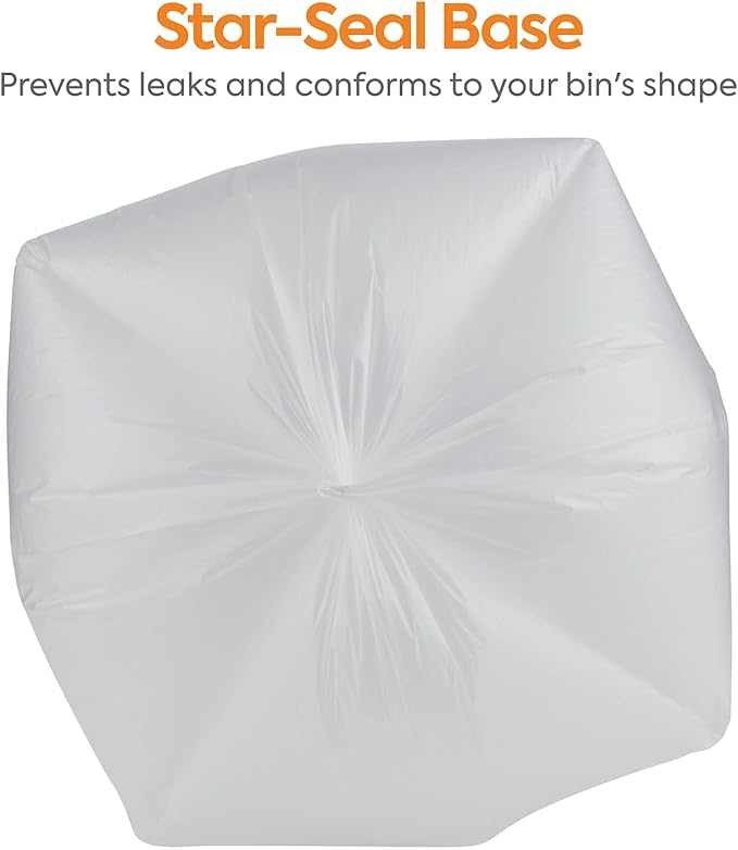 Professional 50-56 Gallon Trash Bag 43 x 48 High Density 16 mic Natural 200 Bags/Box