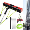 Glass Cleaning Brush Home Water Fed Telescopic Pole Kit Solar Panel Brush Rotating for Photovoltaic Panel29.5ft Telescopic Water Fed Window Cleaning Pole &amp Brush Kit - Solar Panel &amp Conserv