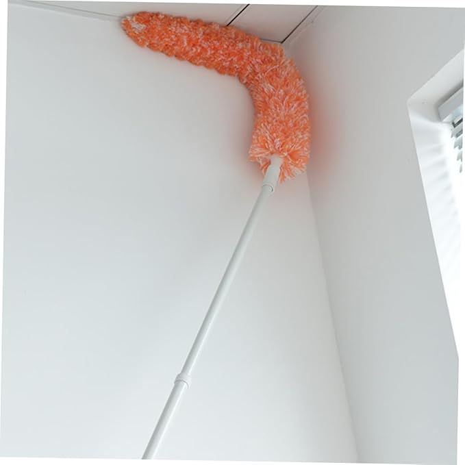 2pcs Telescopic Duster Power Scrubber Dust Mop Ceiling Duster Washable Extendable Duster Handheld Vacuum Cleaning Window Cleaner Duster Refills Duster for Blinds Battery Air Duster/1257