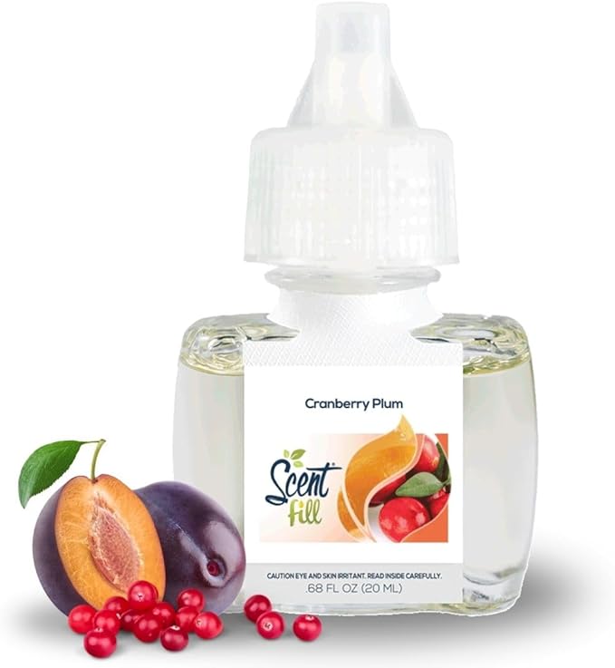 Scent Fill Cranberry Plum Plug in Air Freshener 4 Scented Oil Refills