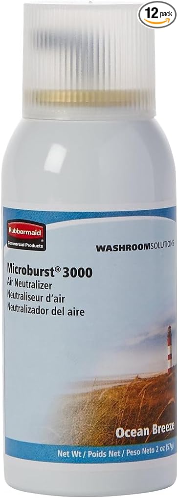 Rubbermaid 4012581 Microburst 3000 Refill Ocean Breeze 2oz Aerosol 12/Carton