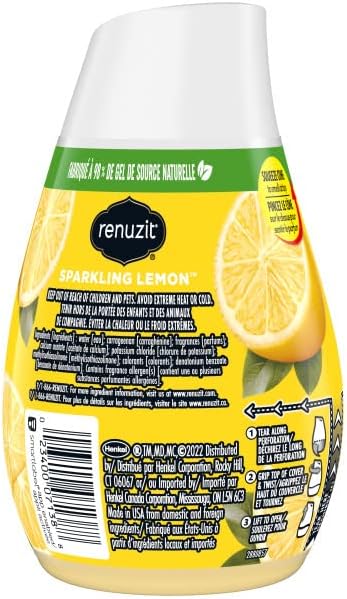Renuzit Gel Air Freshener Sparkling Lemon 12 Count