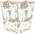 Marye-Kelley WB550-Taupe Boat Toile Wastepaper Basket