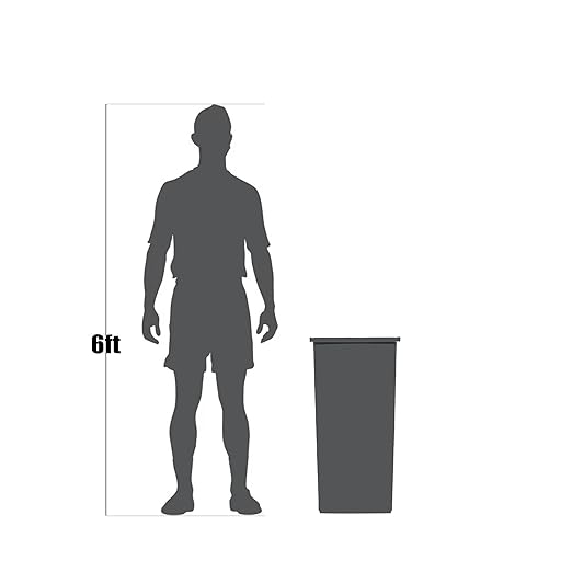 23 Gallon Green Square Plastic Trash Can Heavy Duty | Indoor Outdoor Commercial Waste Container with Optional Lid for Restaurants Parks Schools Public Spaces