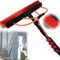 Glass Cleaning Brush Home Water Fed Telescopic Pole Kit Solar Panel Brush Rotating for Photovoltaic PanelWindow Cleaning Brush Water Fed Telescopic Brush 12Ft-36Ft Window Cleaning Pole Wate