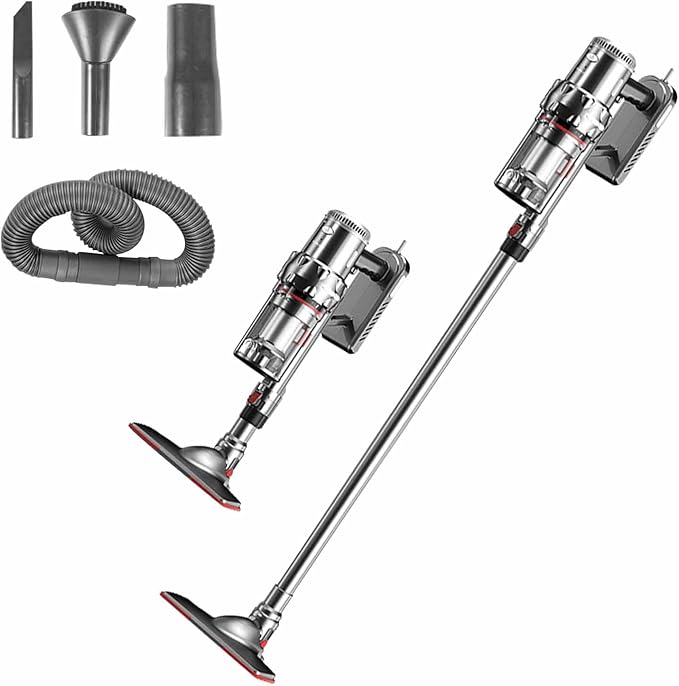 Stick Vacuum Cleaner 50 Minutes Run-Time 4 in 1 Lightweight Stick Vacuum 200W HEPA Filter for Hardwood Floors Carpet Pet Hair Car （4M line