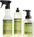 Mrs. MEYER'S CLEAN DAY Lemon Verbena Scent Foaming Hand Soap 10 Fl Oz Multi-Surface Cleaner 16 Fl Oz Dish Soap 16 Fl Oz (Variety Pack)