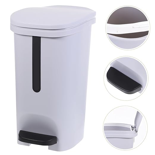 BESTOYARD 2.6 Gallon Garbage Can Bathroom Trash Cans with Lids Narrow Wastebasket Recycling Bin Trash Can Waste Container Compost Bin Trashcans Waste Basket Office Pp Laundry Basket Rectangle