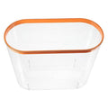 Transparent Plastic Wastebasket No Lid Compact Rubbish Bin for Kitchen Bedroom Bathroom Storage Container for Household Waste and Recycling and Space-Saving Design Red